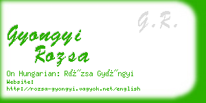 gyongyi rozsa business card