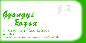 gyongyi rozsa business card